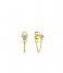 Ania Haie Earring Turquoise Chain Drop Stud Earrings Gold